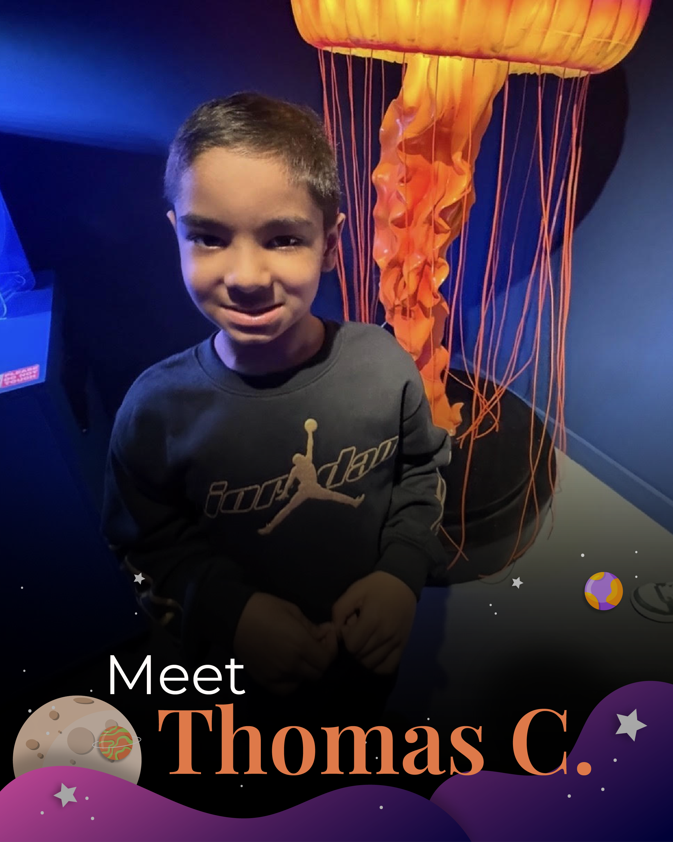 Meet Thomas C., a child assisted by Parker Project